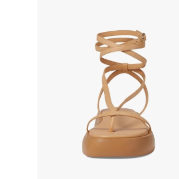 new FREE PEOPLE Winnie Wrap Flatform  in  Vachetta  (252) - Picture 7 of 16